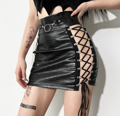punk strappy skirt kf60011