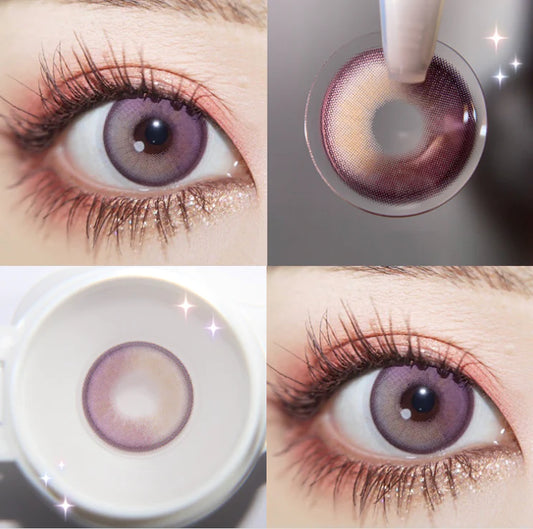 Purple contact lenses (two pieces)  KF83257