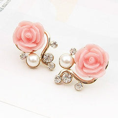 Simple Rose Earrings KF30252