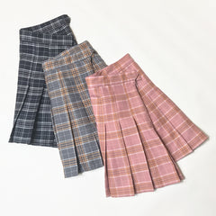 Plaid pleated skirt KF90360