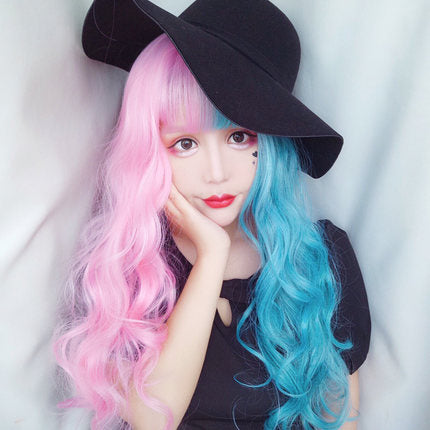 Blue powder Harajuku wig KF25001