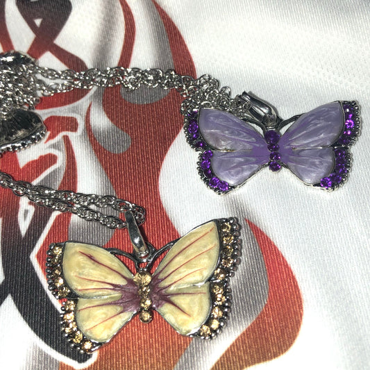 Vintage Butterfly Necklace  KF82806