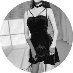 Punk dark dress KF90193