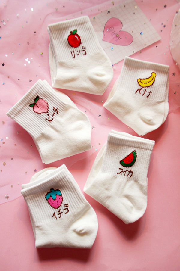 Cute fruit socks (5 pairs)  KF2264