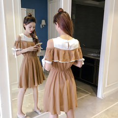 Off-the-shoulder ruffled dress KF50044