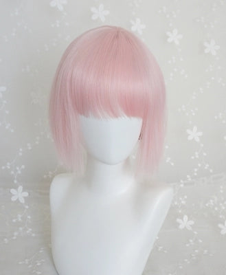 Pink short hair wig KF24087