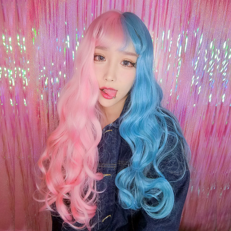 Blue powder Harajuku wig KF25001
