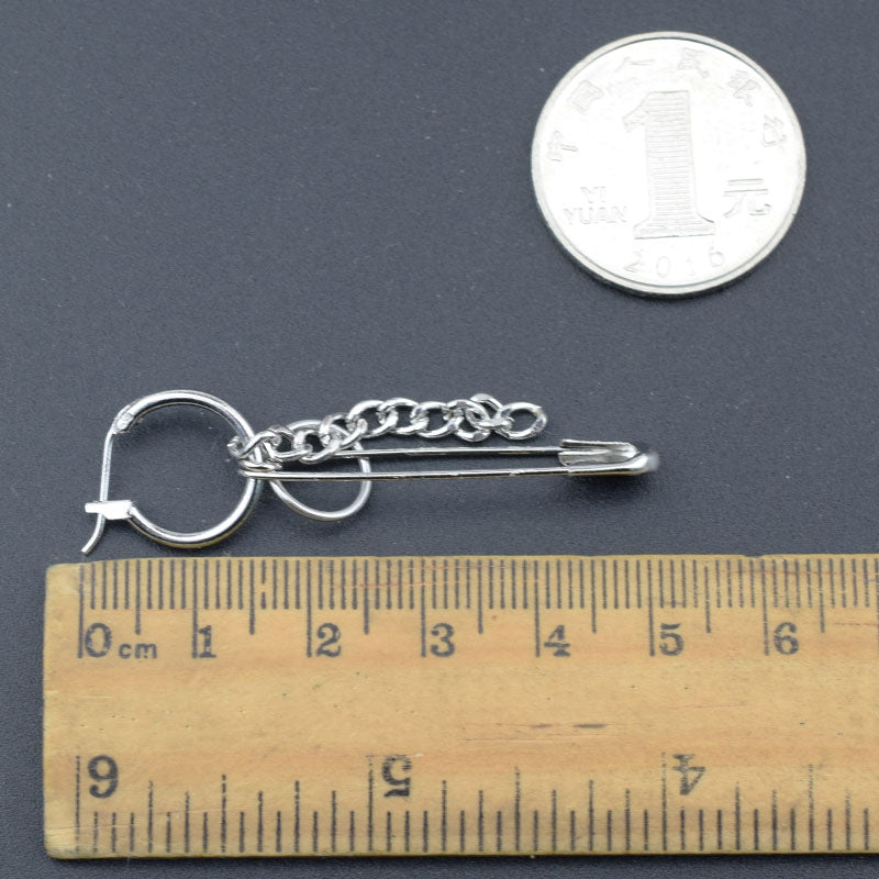 Mino Alloy Pin Chain Earrings KF30354