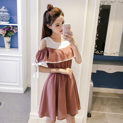 Off-the-shoulder ruffled dress KF50044