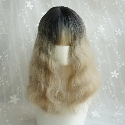 Golden gradient spray roll wig  KF24078