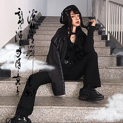 Punk black beret KF90536