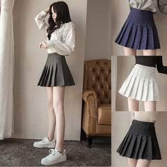 Winter wool Thicken  high waist plaid skirt KF25066