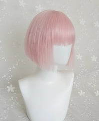 Pink short hair wig KF24087
