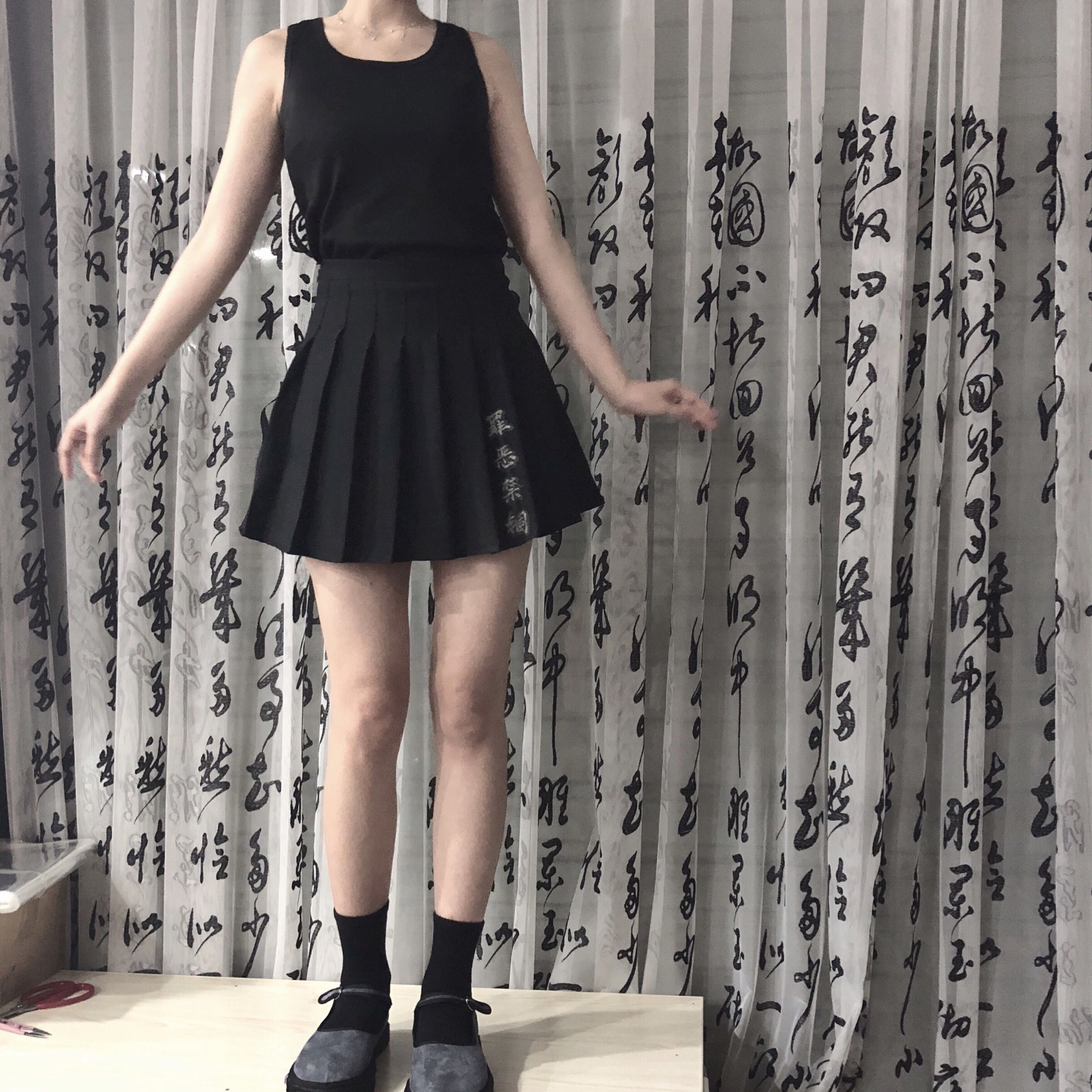 Punk dark skirt KF90181