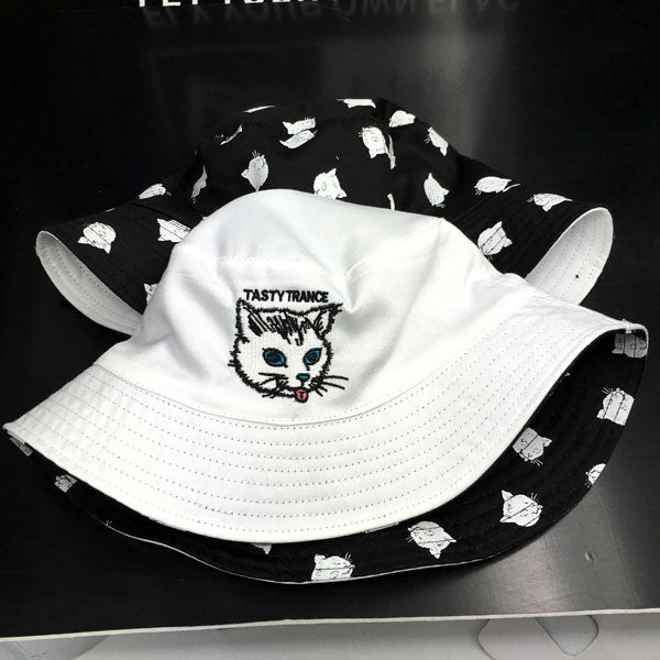 Cat head black and white hat KF90546