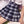 Blue plaid pleated skirt KF90508