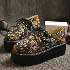 Vintage Embroidered Leather Women's Shoes KF30208