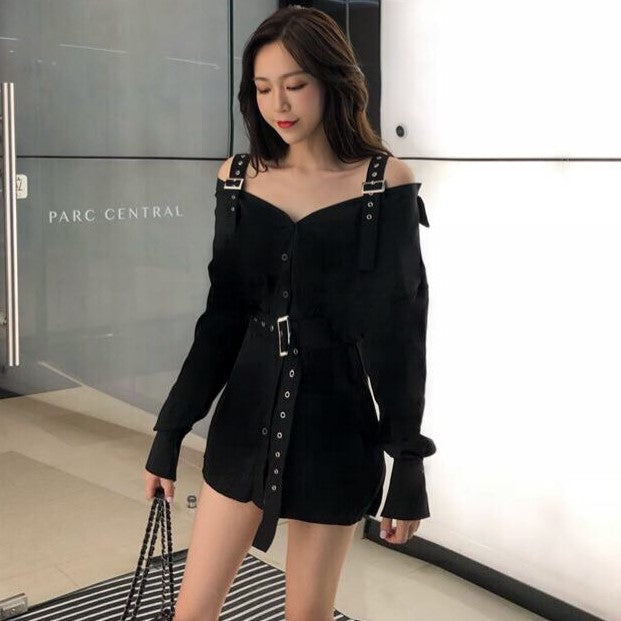 Korean fashion shirt skirt dress  KF2361