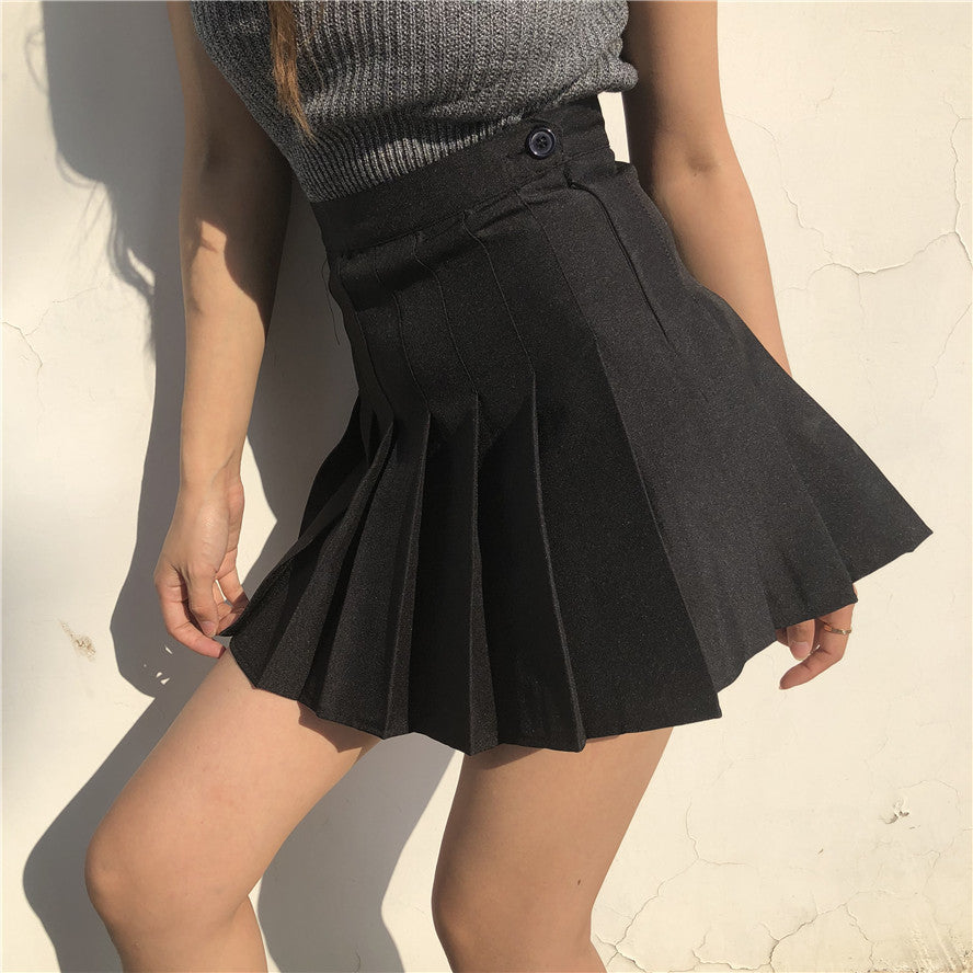 High waist pleated skirt KF2348