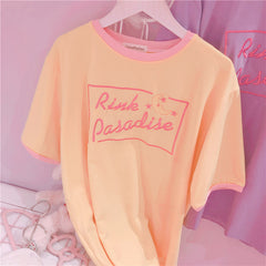 Letter embroidery t-shirt KF90690