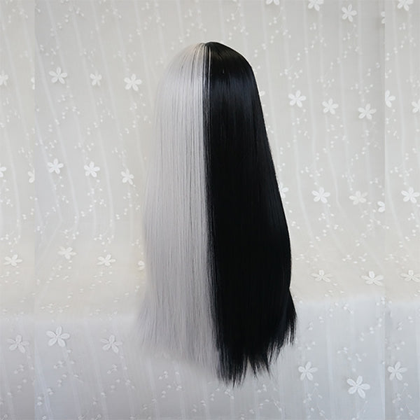 Black and white gradient wig KF25004