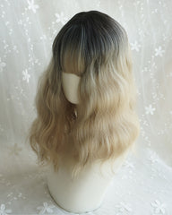Golden gradient spray roll wig  KF24078