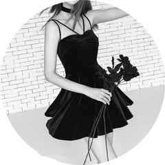 Punk dark dress KF90193