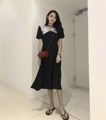 Black retro skirt KF2350
