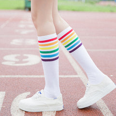 Rainbow striped socks KF50090