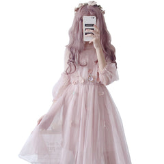 Flower mesh dress KF9404