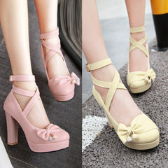Cute bow shoes KF90075