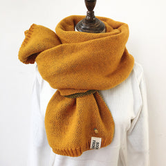 Warm knitted wool scarf KF90054