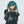 Blue green long straight wig KF81919