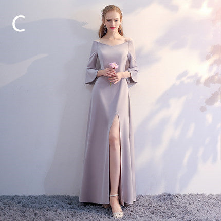 Gray temperament Gown Dress KF80080