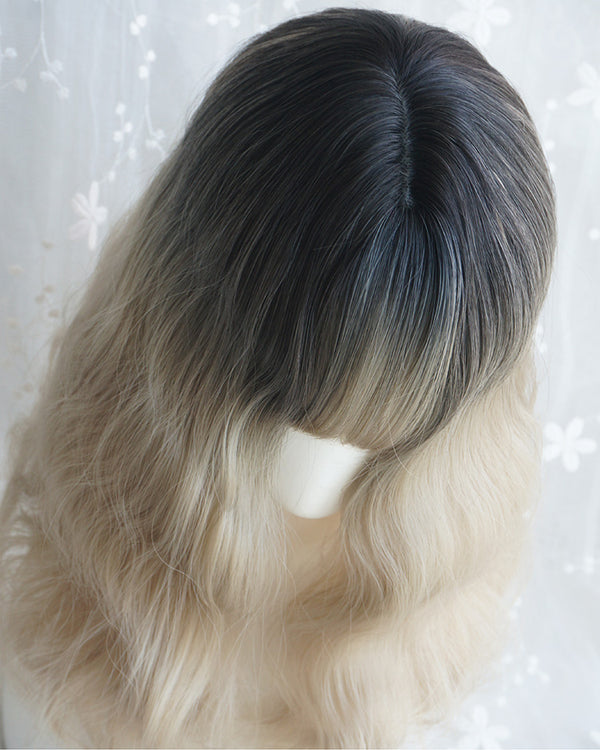 Golden gradient spray roll wig  KF24078