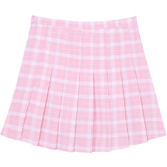 Plaid pleated skirt KF90387