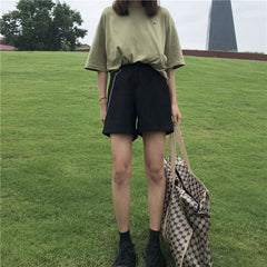 Embroidered green T-shirt KF90378