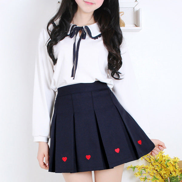 Heart Border Skirt KF40070