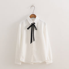 white long-sleeved shirt   KF9517
