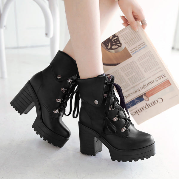 artin boots high heels KF81775