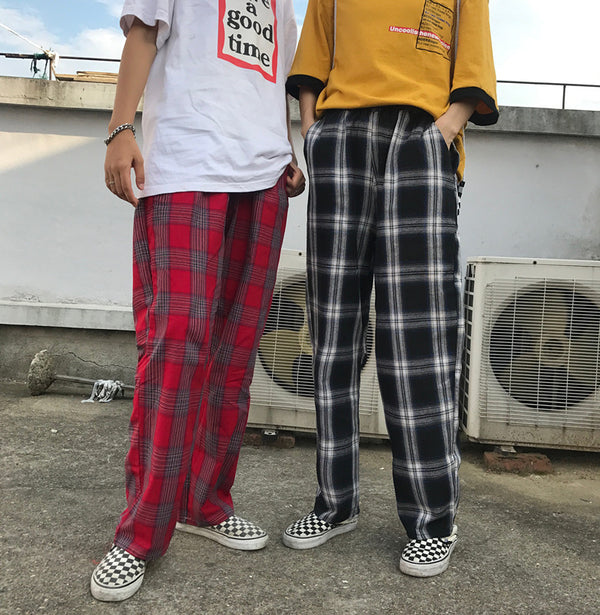 Unisex Plaid Pants KF9128