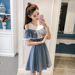 Off-the-shoulder ruffled dress KF50044