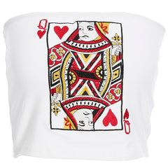 Embroidered playing card vest KF90795