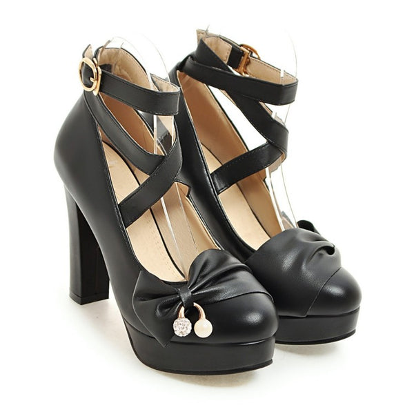 Cute bow shoes KF90075