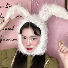 Plush bunny ears headgear KF81980