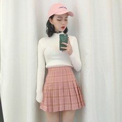 Plaid Pleated Skirt KF40072
