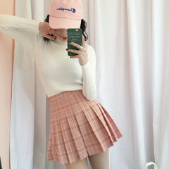 Plaid Pleated Skirt KF40072