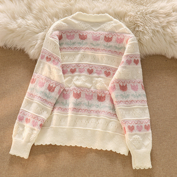 HOLLOW-PANEL KNITTED CARDIGAN  KF83624