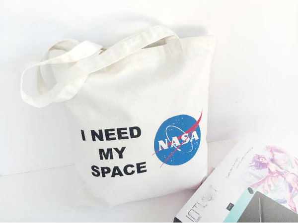 I Need My Space Canvas Tote KF30027