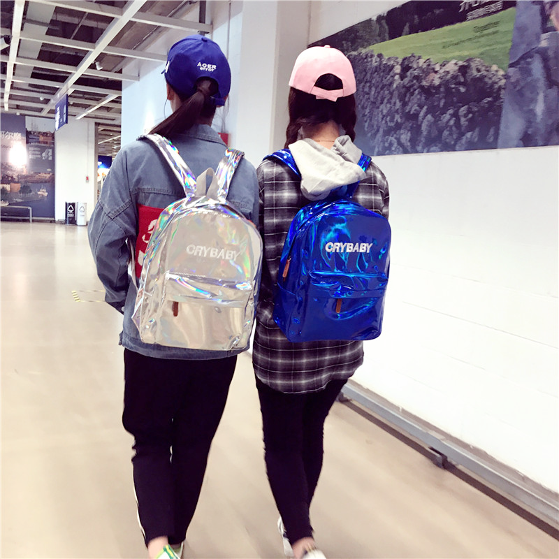 Crybaby holographic backpack hot sale